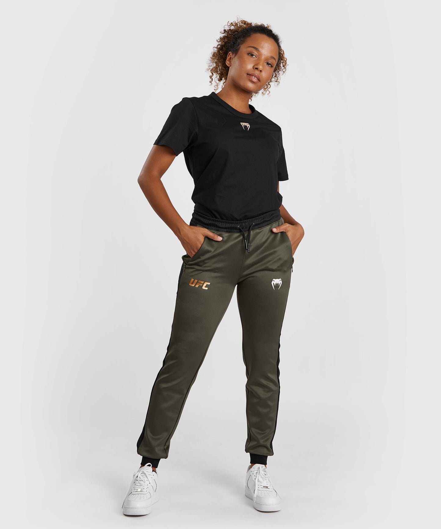 Pantalon de jogging de performance pour Femmes UFC Adrenaline by Venum Fight Week - Kaki/Bronze