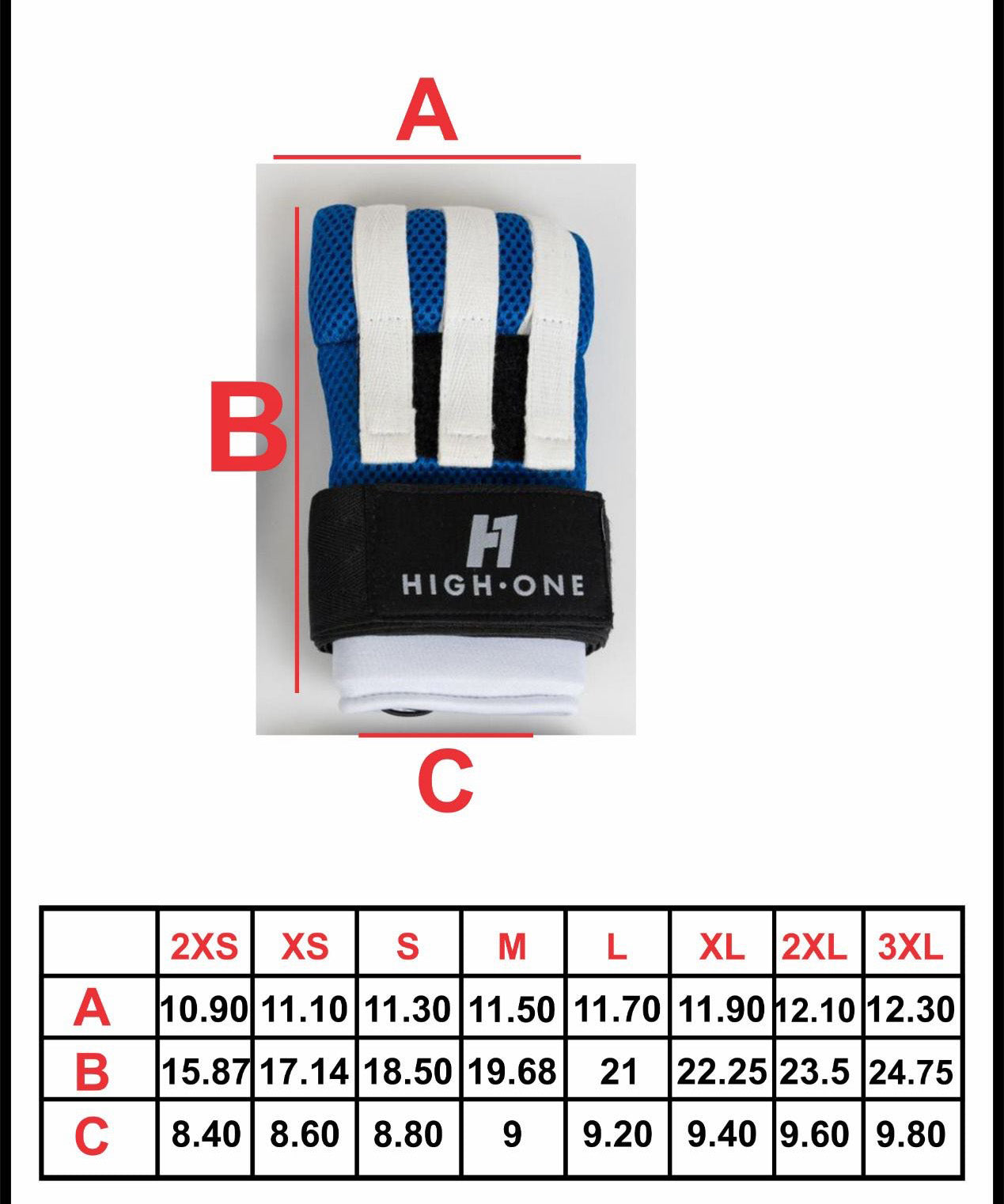 Unter Handschuhen High One - Blau