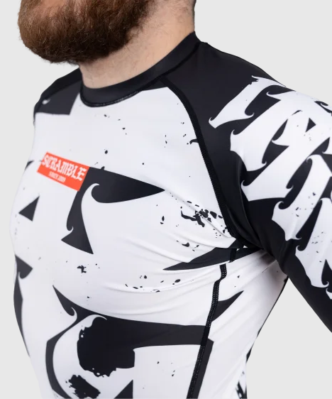 Rashguard Scramble Hanzi Monochrome - Noir/Blanc