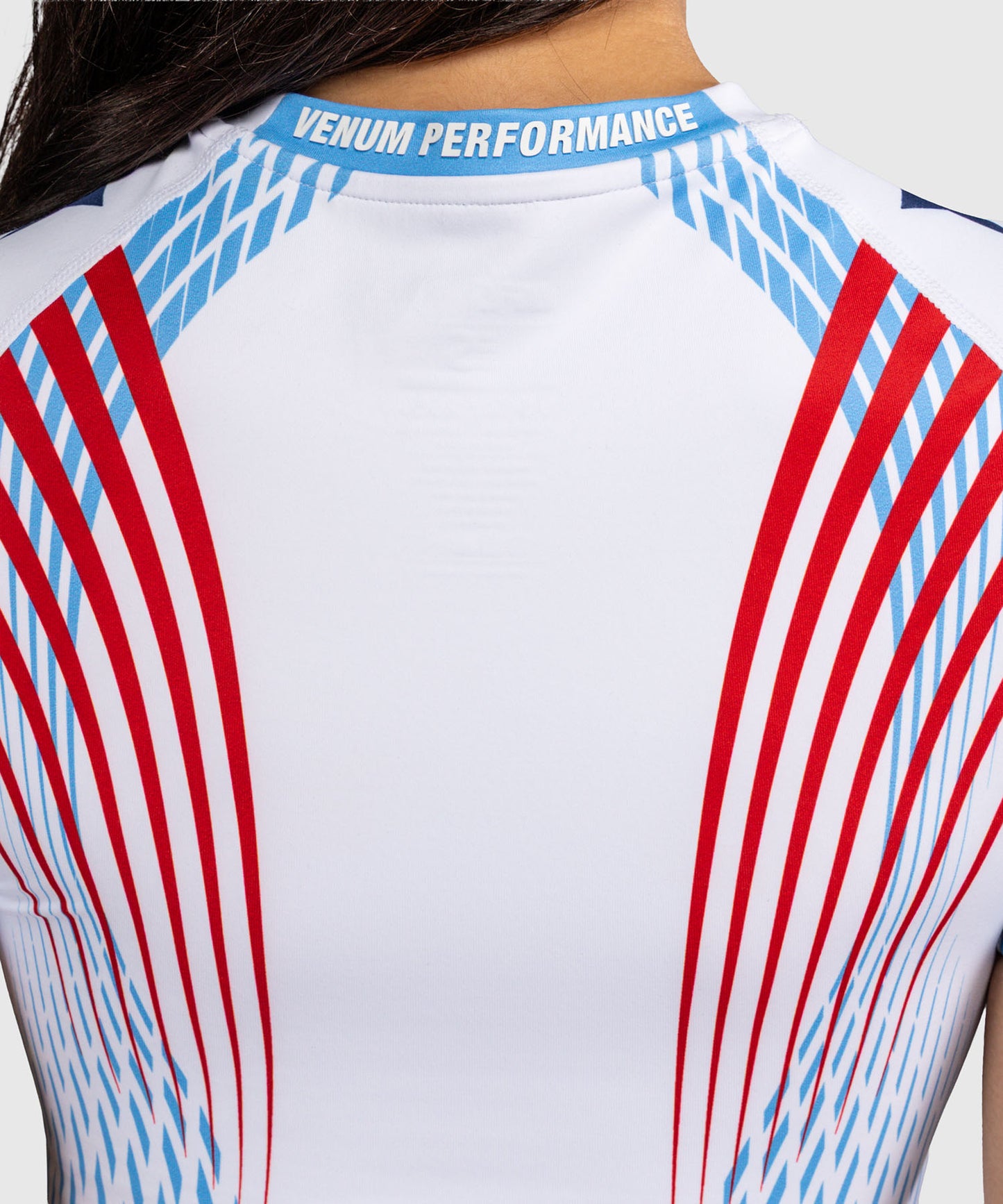 Official UFC Freedom 250 by Venum Authentic Fight Night Rashguard de manga corta pour mujer - Blanco