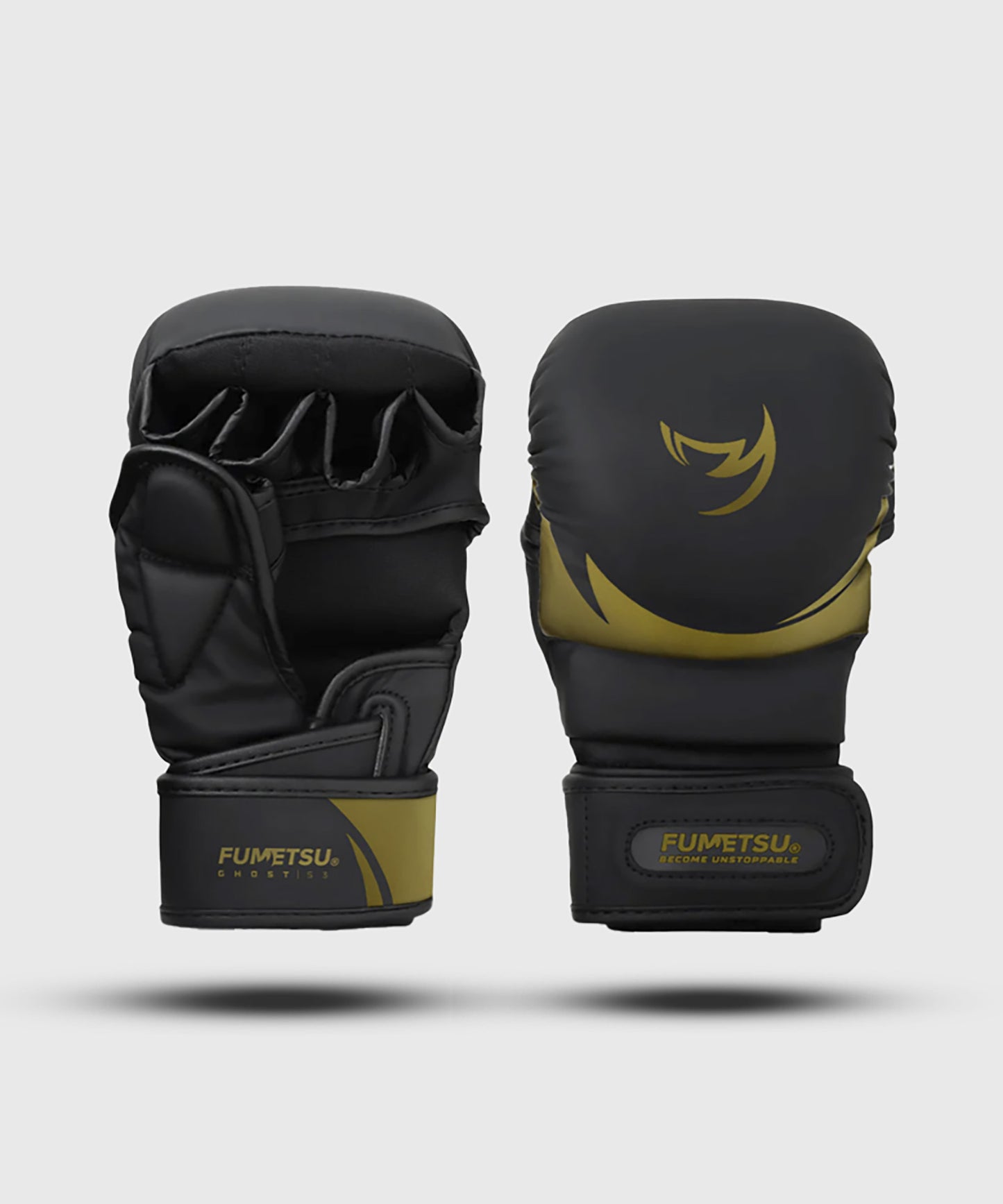 Fumetsu Ghost S3 Guantes de Sparring MMA - Negro/Oro
