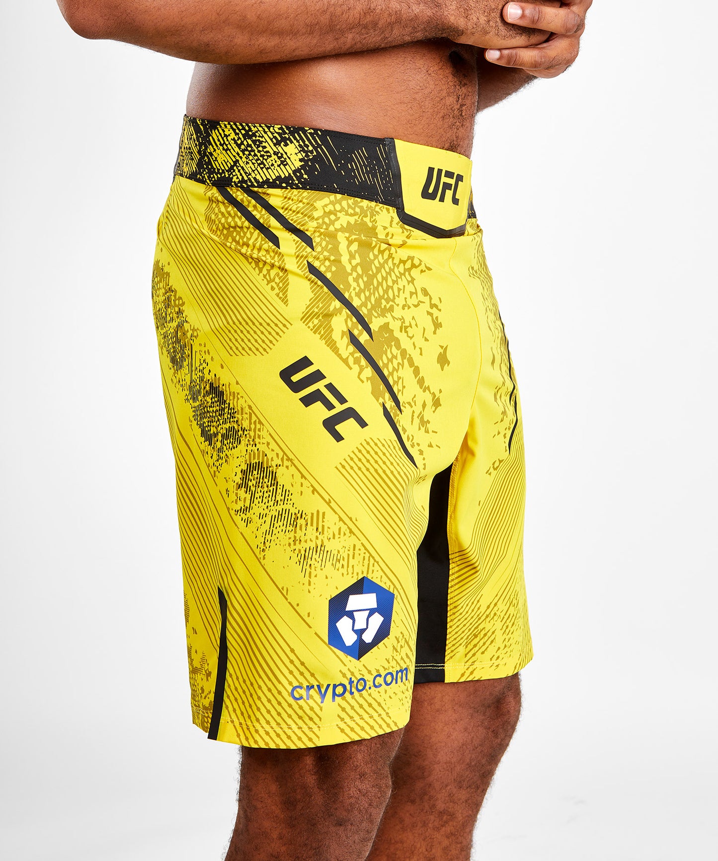 Short de combat Coupe longue pour Hommes UFC Adrenaline by Venum Authentic Fight Night - Jaune