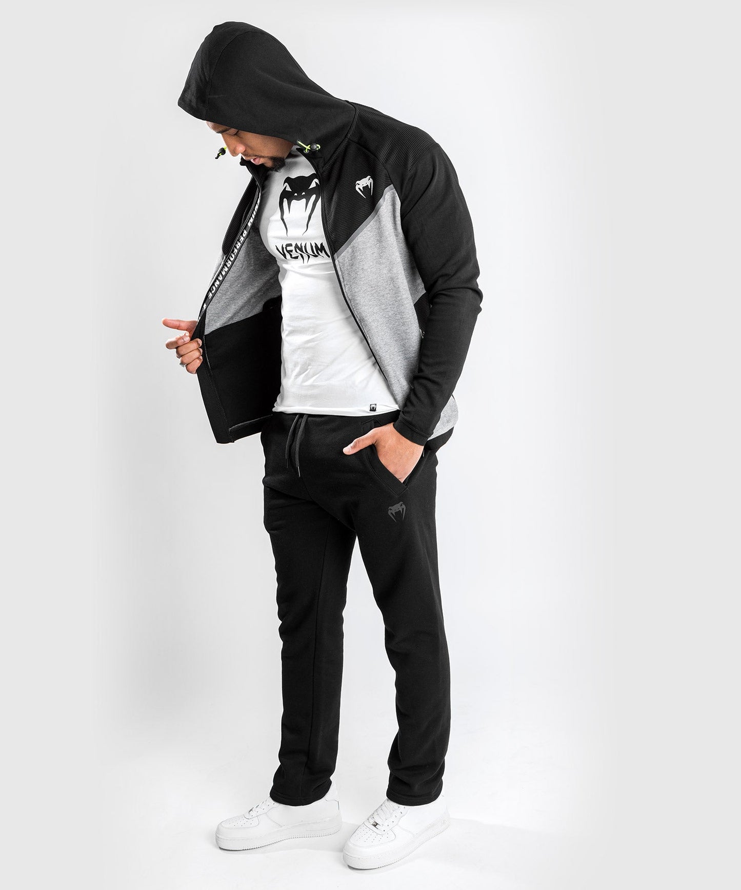 Venum Laser Evo 2.0 Hooded Sweatshirt - Black/Grey