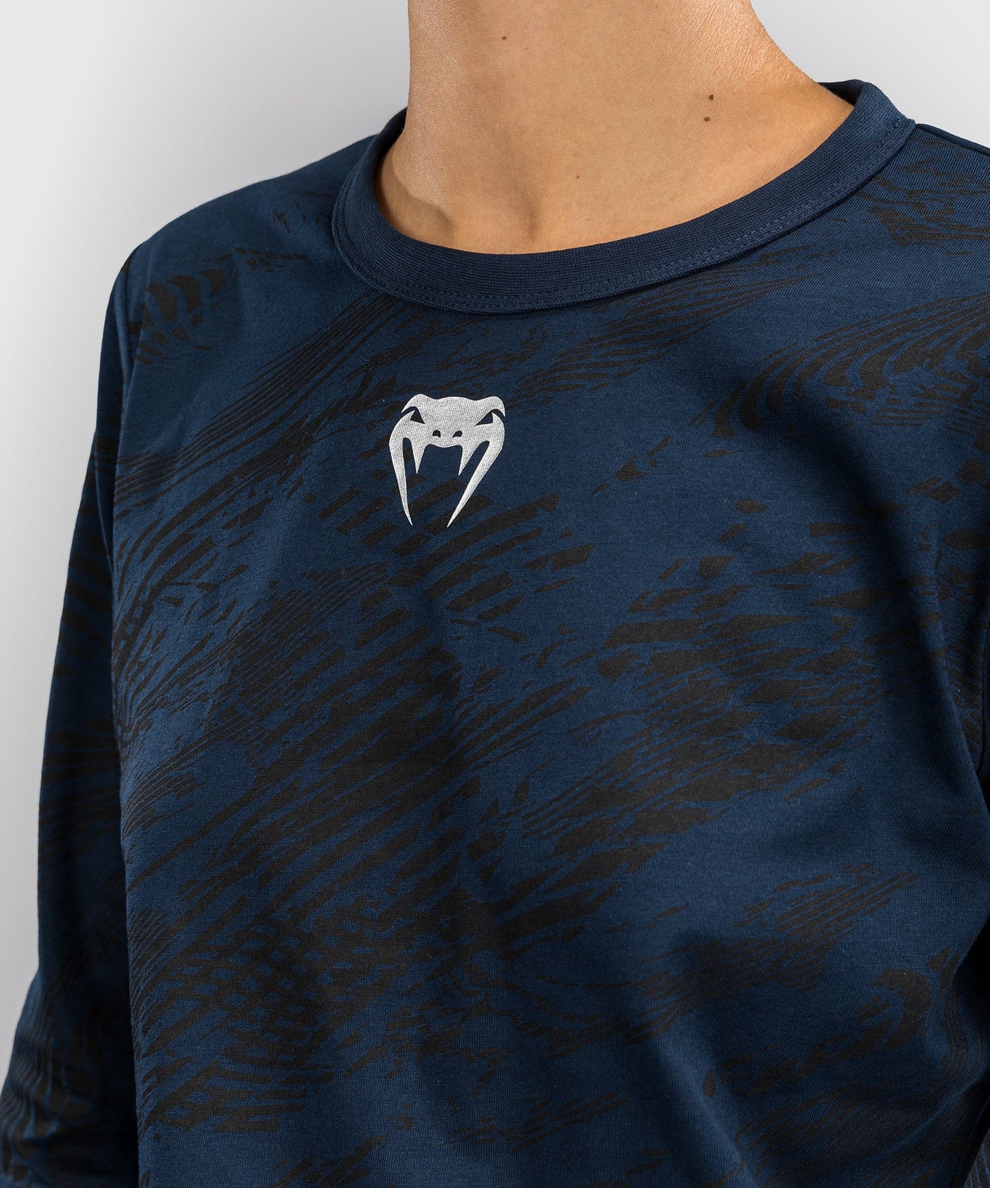 UFC Fusion by Venum Fight Week Women's Long Sleeve Cotton T-Shirt - Ocean Blue