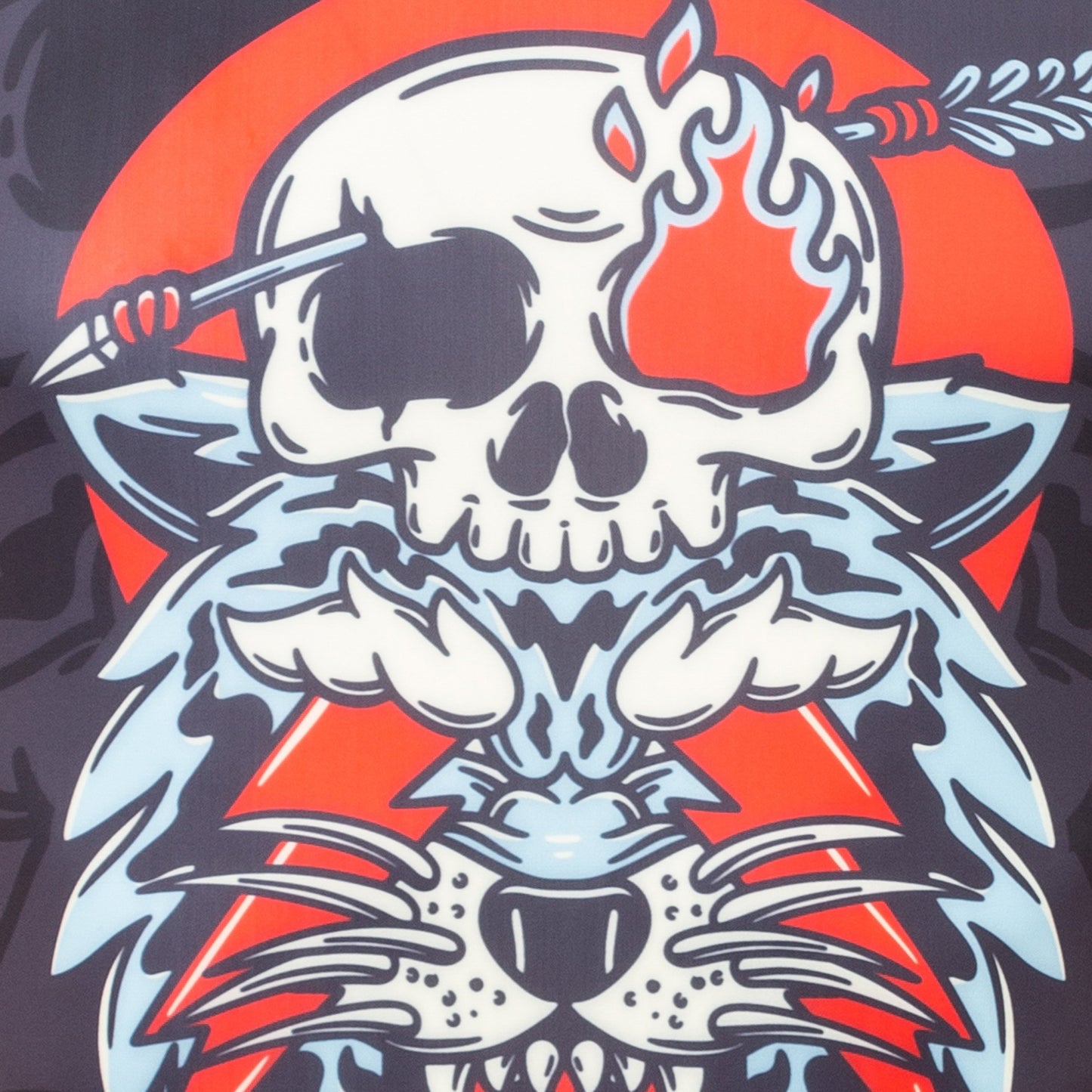 Eco Tech Recycled Compression T-Shirt Tatami Fightwear Head Hunter - Longsleeve - Schwarz/Rot