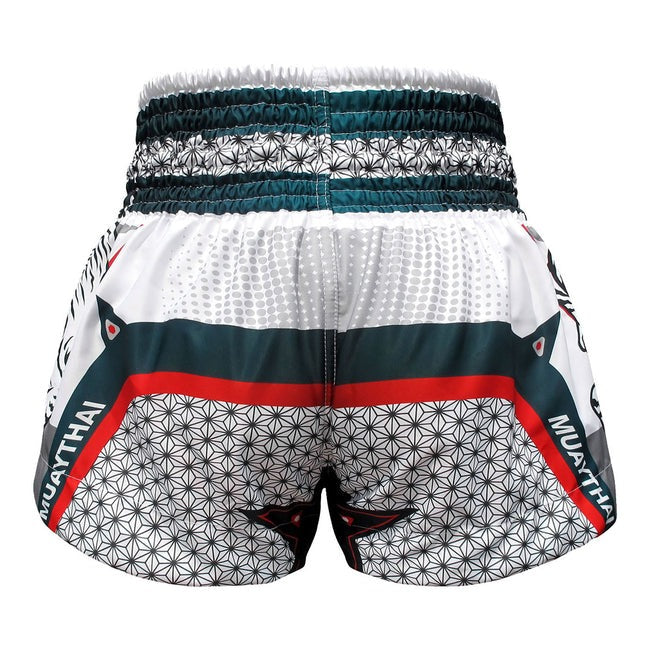 Short Muay Thai Tuff White Tiger - Blanc