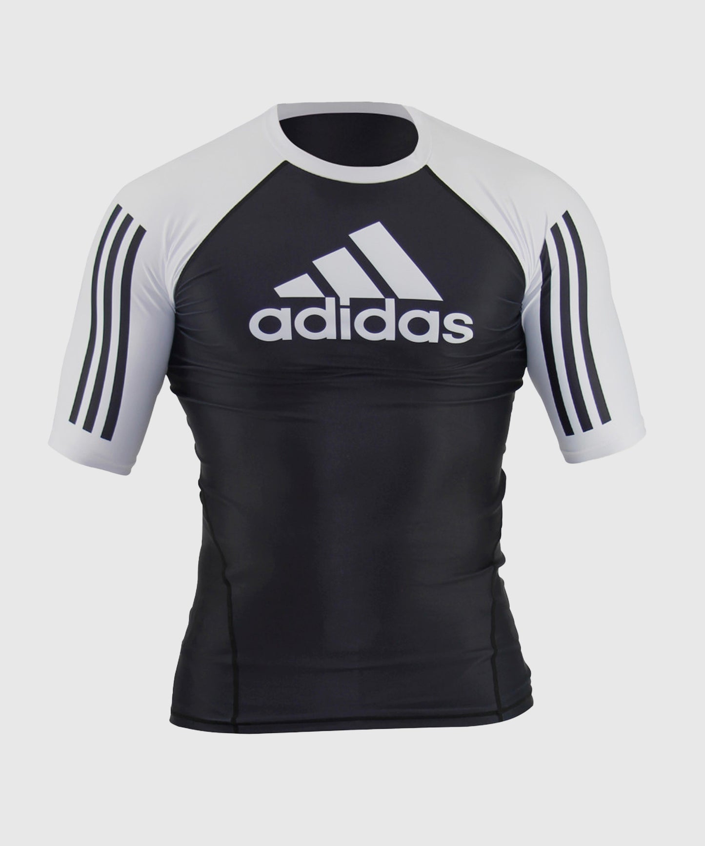 Adidas Rashguard a Maniche Corte - Nero/Bianco
