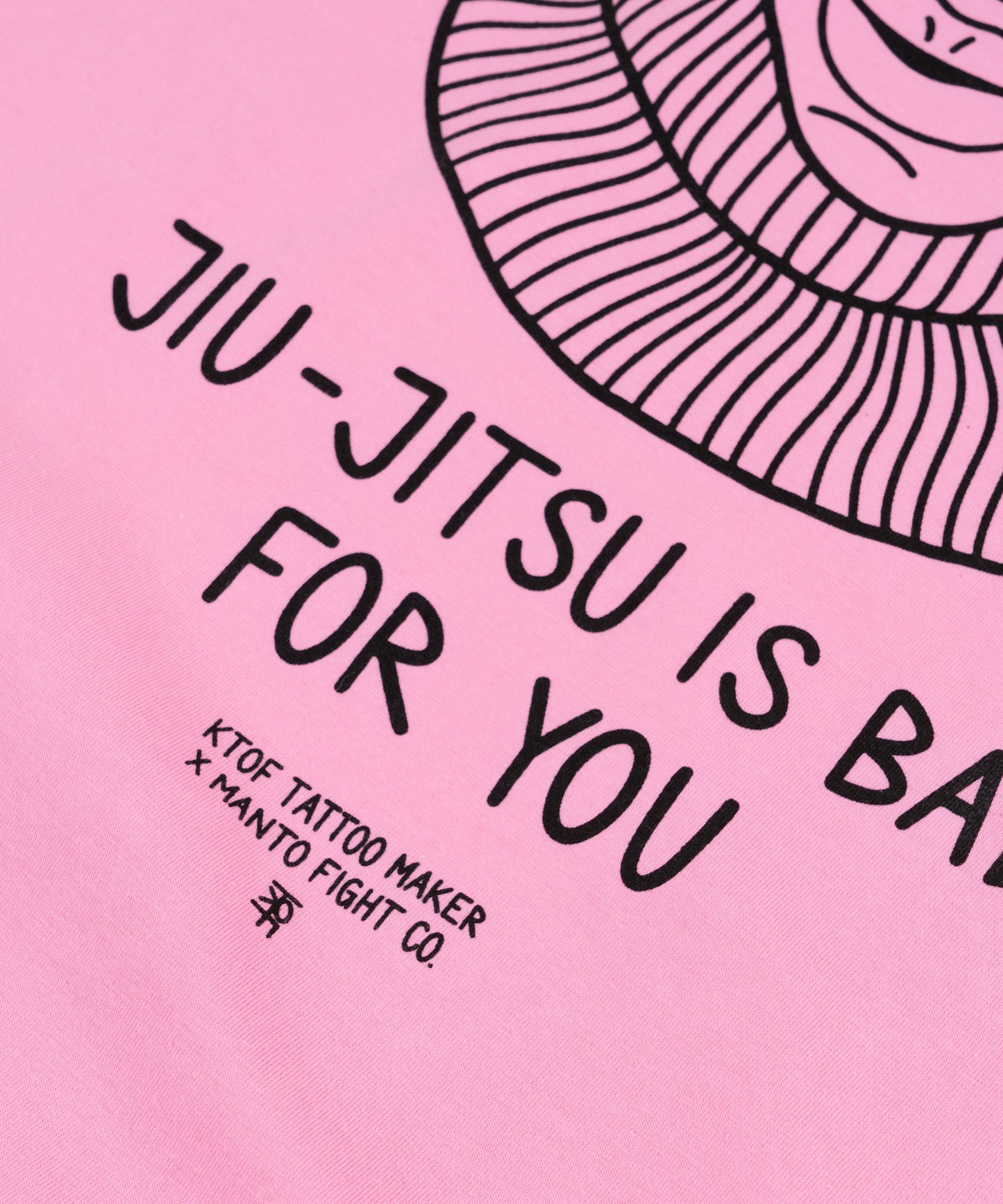 Manto X Ktof Balaclava Camiseta - Rosa/Negro