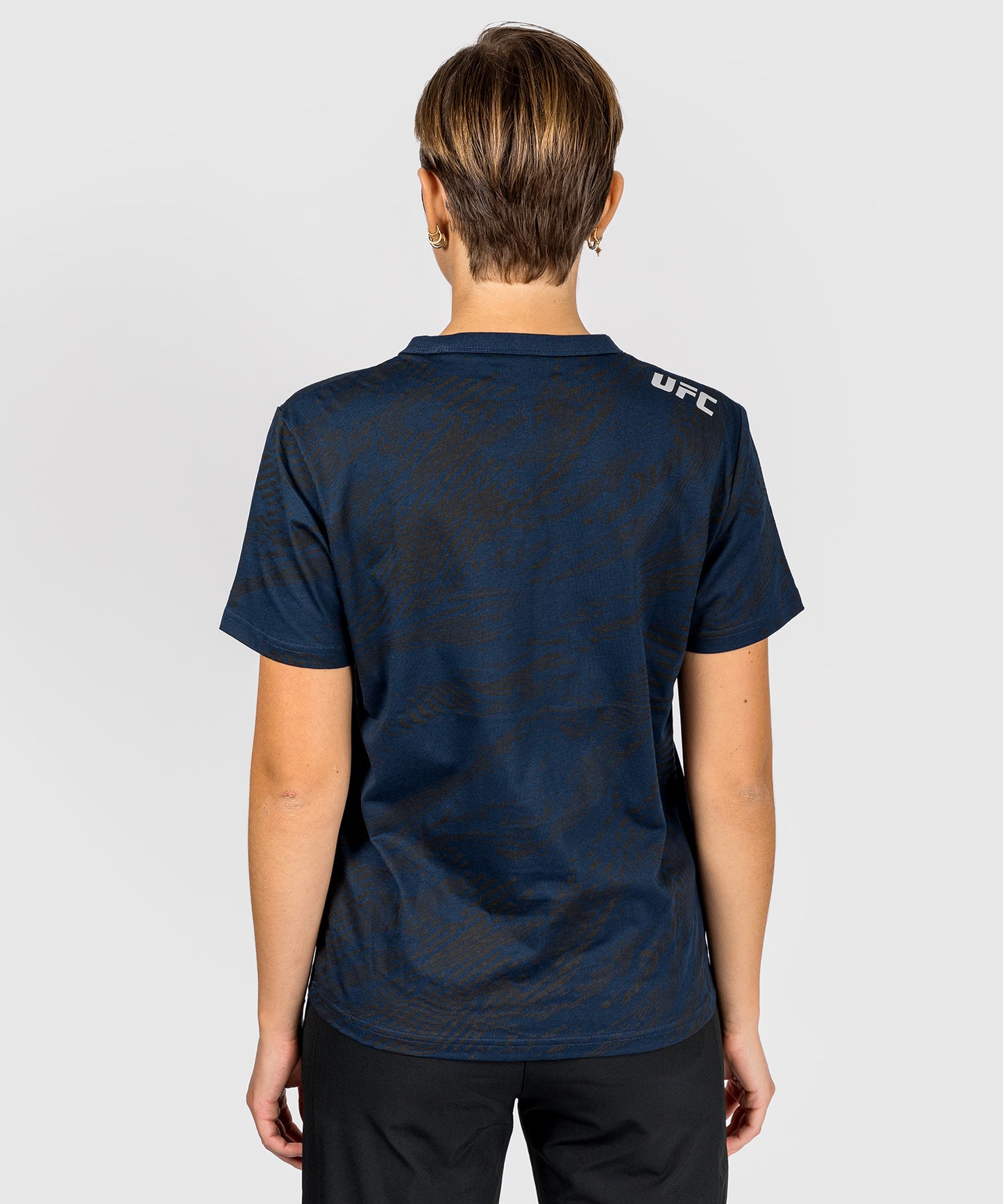 UFC Fusion by Venum Fight Week Damen Kurzarm Baumwoll T-Shirt - Ozeanisches Blau