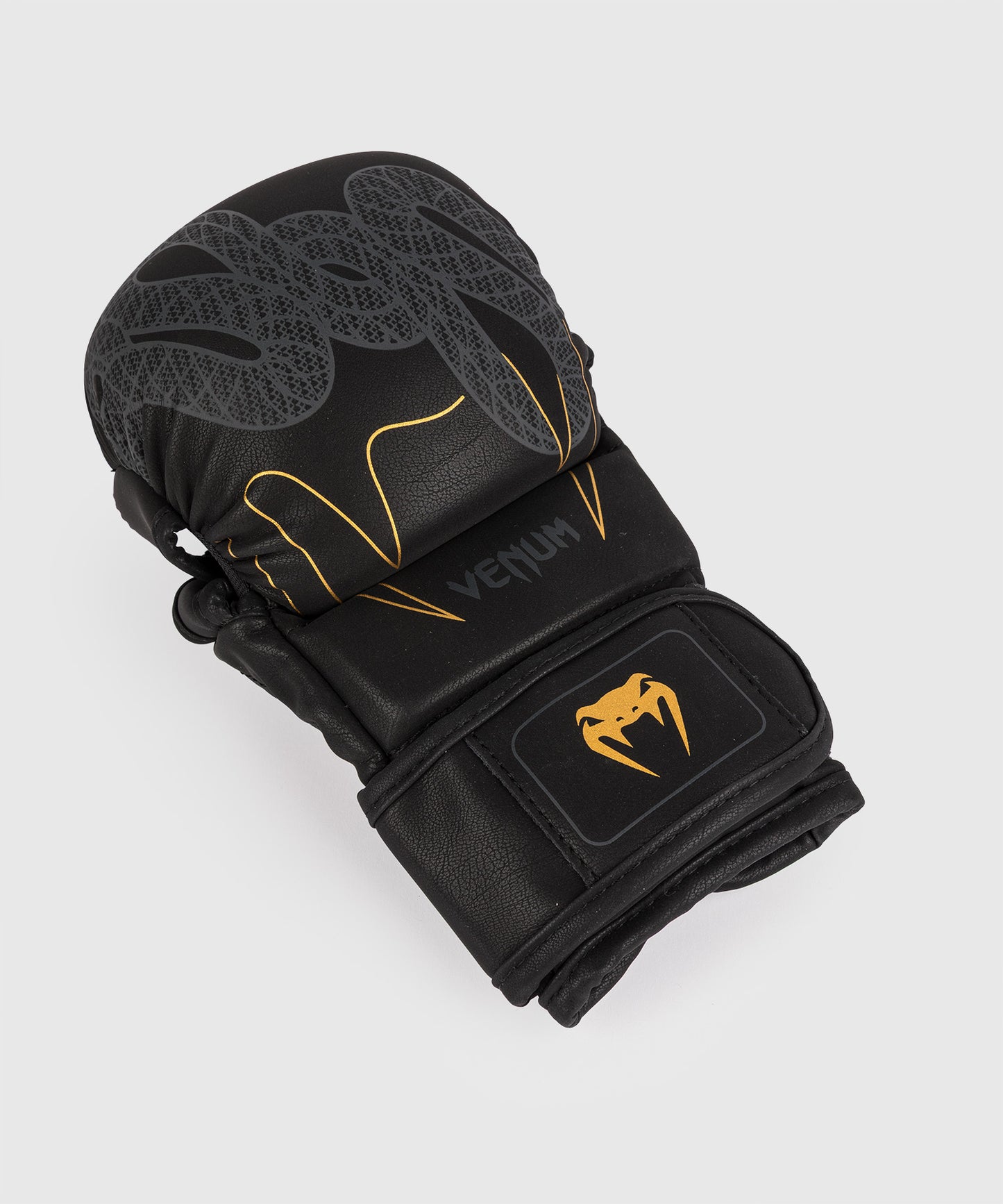 Gants de Sparring Venum Serpenti – Noir/Argent/Or