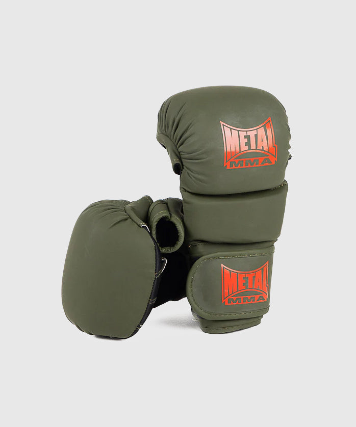 The Shell Sparring Metal Boxing Mma Gloves - Olive