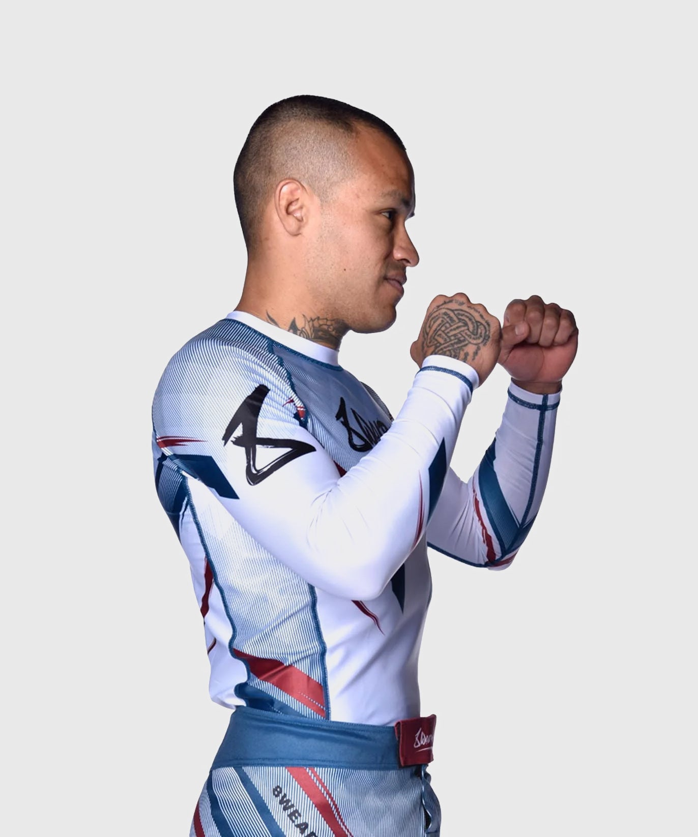 Venum Shift Rashguard – Weiß/Blau/Rot