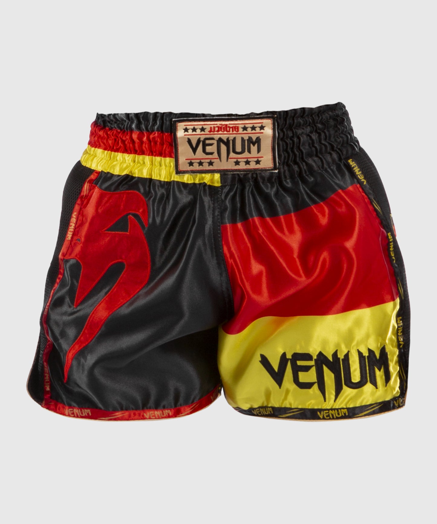 Short de Muay Thai Venum Giant - Noir/Jaune/Rouge