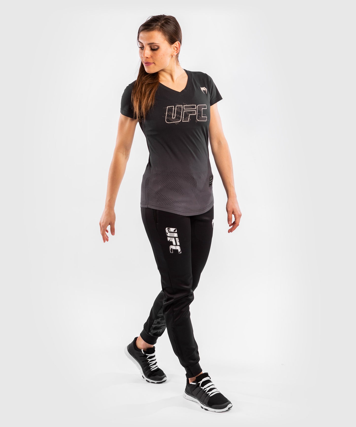 T-shirt Manches Courtes Femme UFC Venum Authentic Fight Week - Noir
