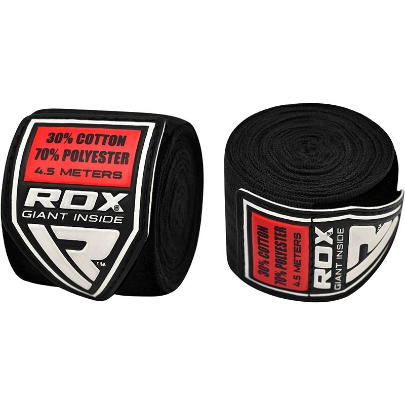 Bandages de boxe RDX Sports NB- 4,5 mètres - Noir