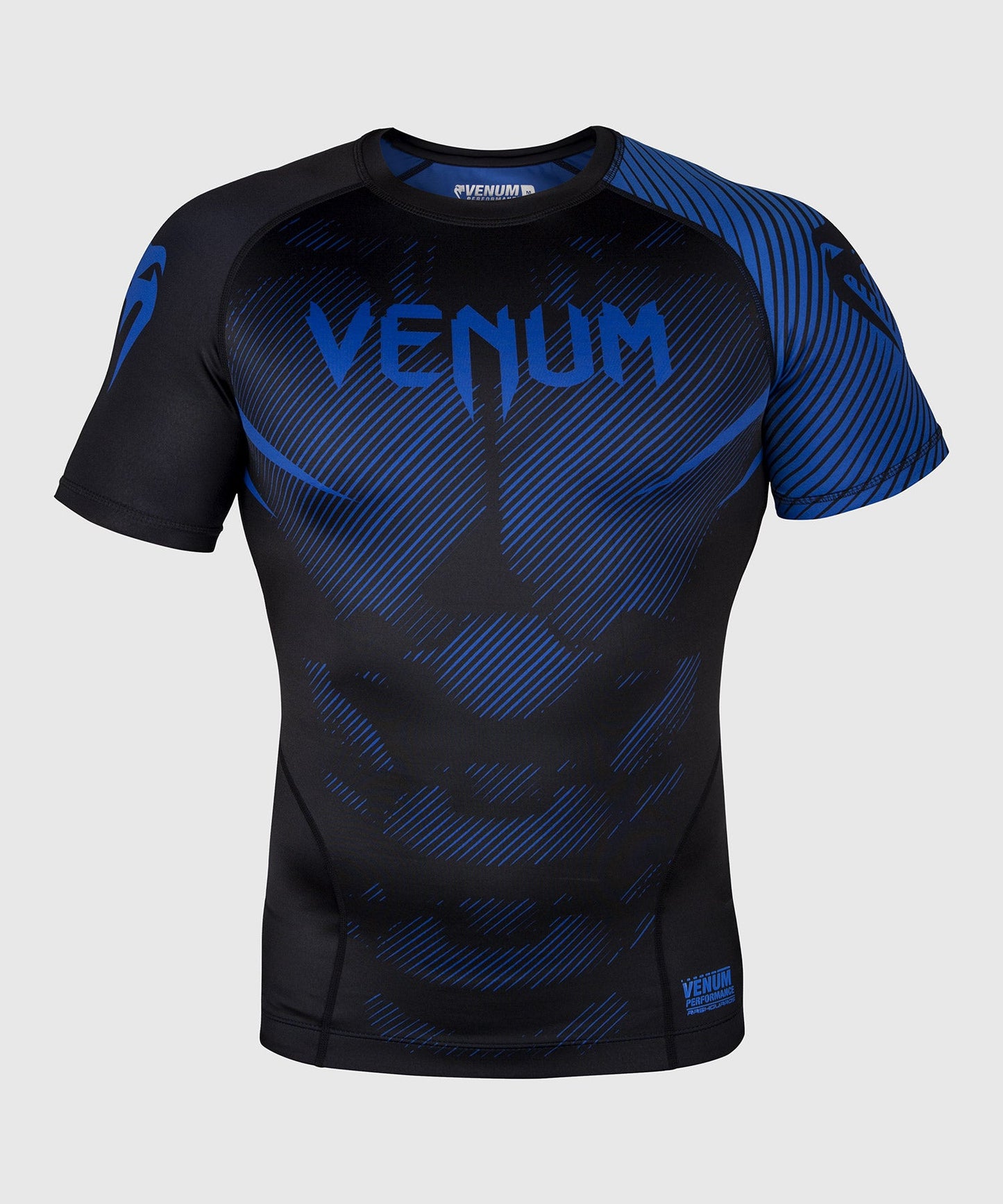 Rashguard Venum NoGi 2.0 - IBJJF Approved Short Sleeve - Black/Blue