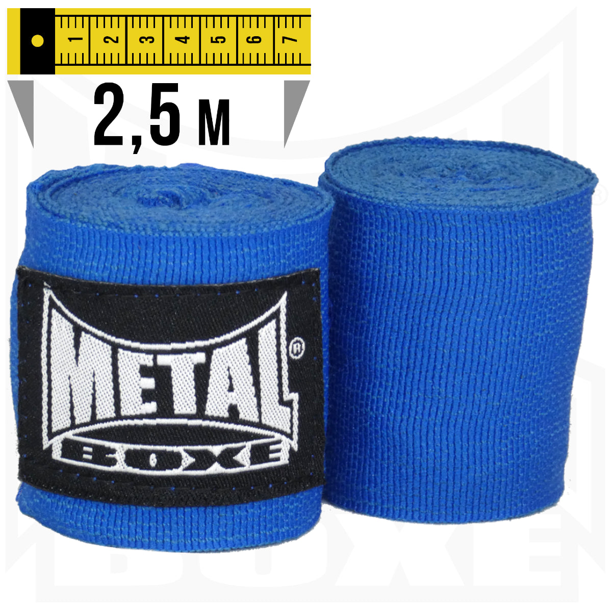 Bandages de Boxe Metal Boxe – Bleu – 2,5 m