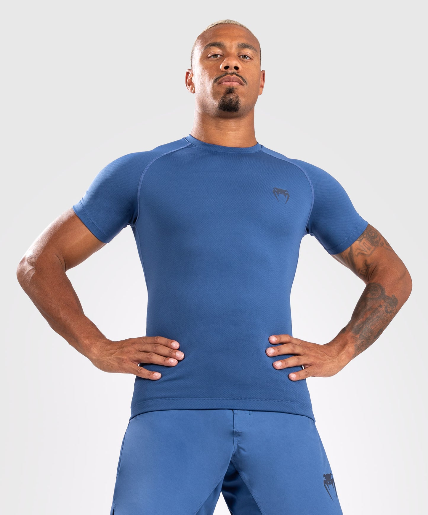 Venum Contender Kurzarm-Rashguard für Herren - Blau