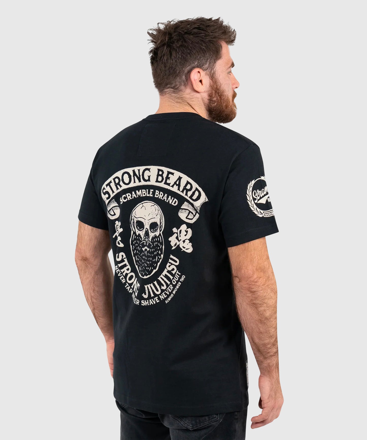 T-Shirt Scramble Strong Beard - Schwarz