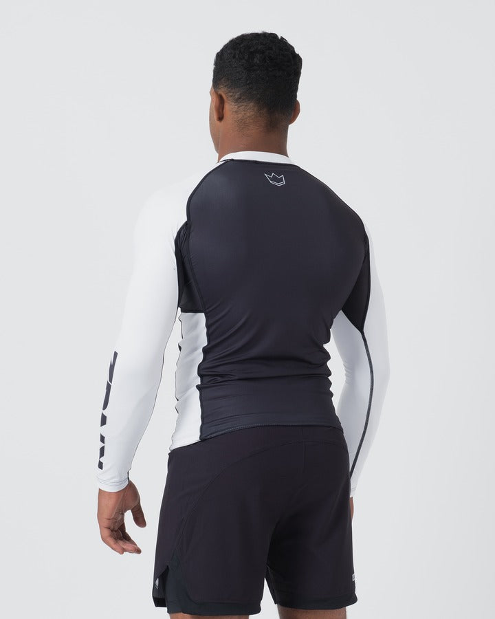 Rashguard À Manches Longues Kingz Ranked Performance V2 - Blanc