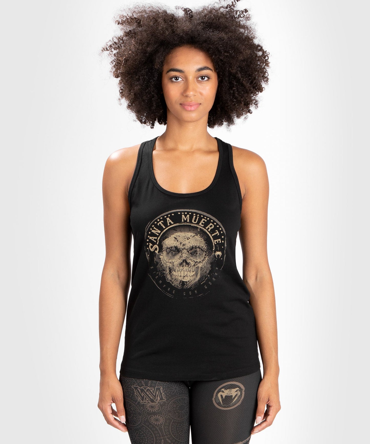 Santa Muerte Dark Side Damen Venum Tank Top - Schwarz/Braun