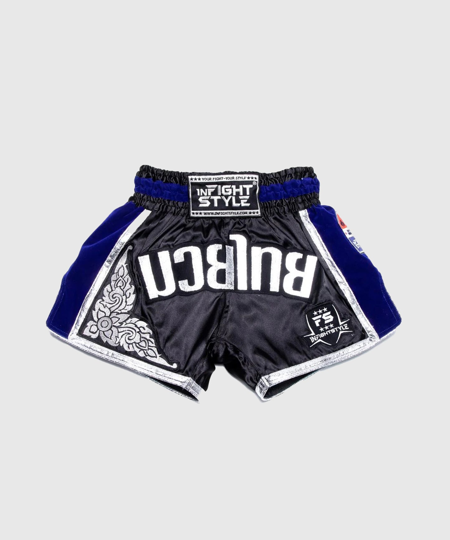 Muay Thai Infightstyle Shorts Fs Rt20 Retro - Black/Blue