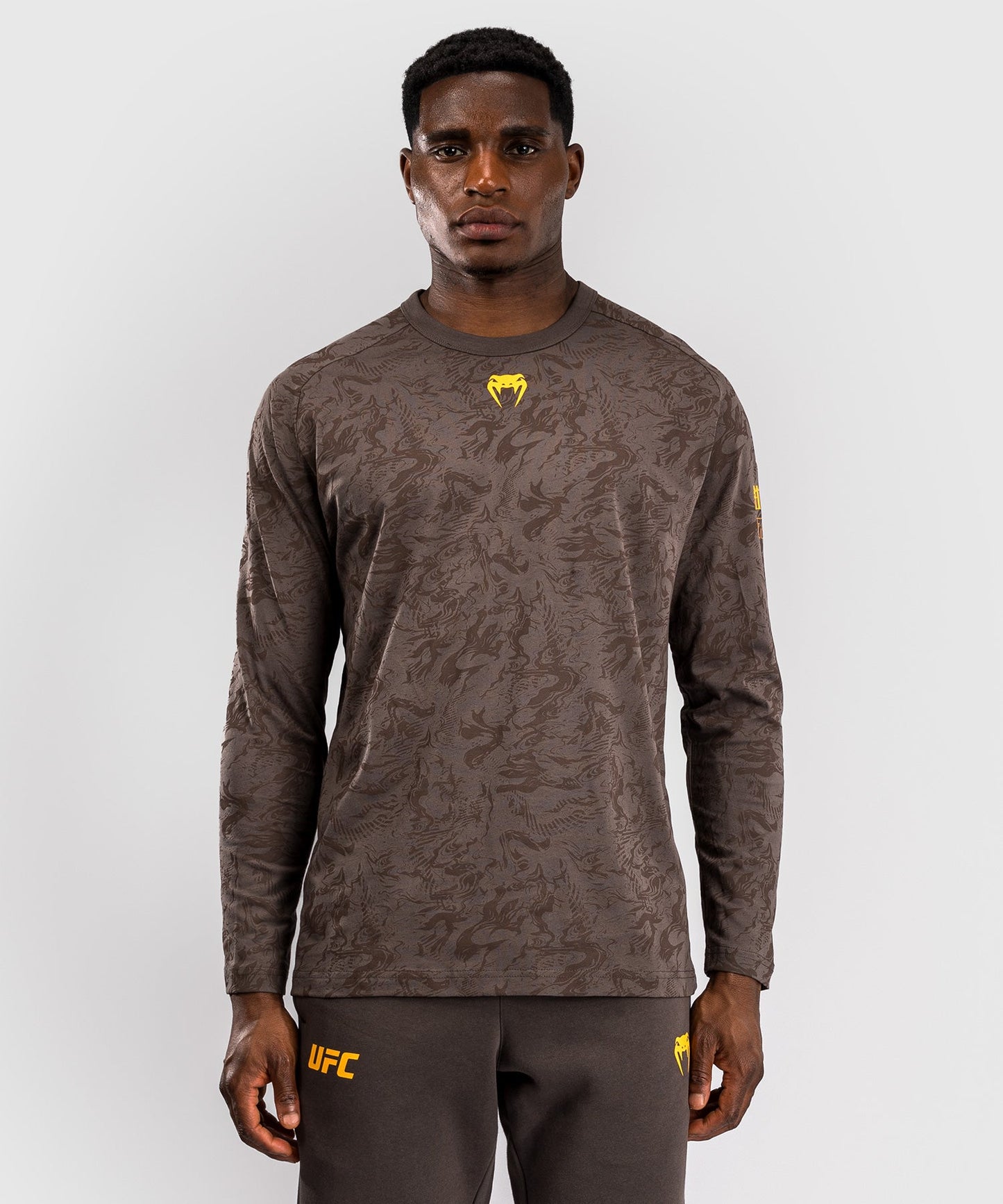 Men's UFC Fusion by Venum Fight Week Long Sleeve T-Shirt - Earth Brown