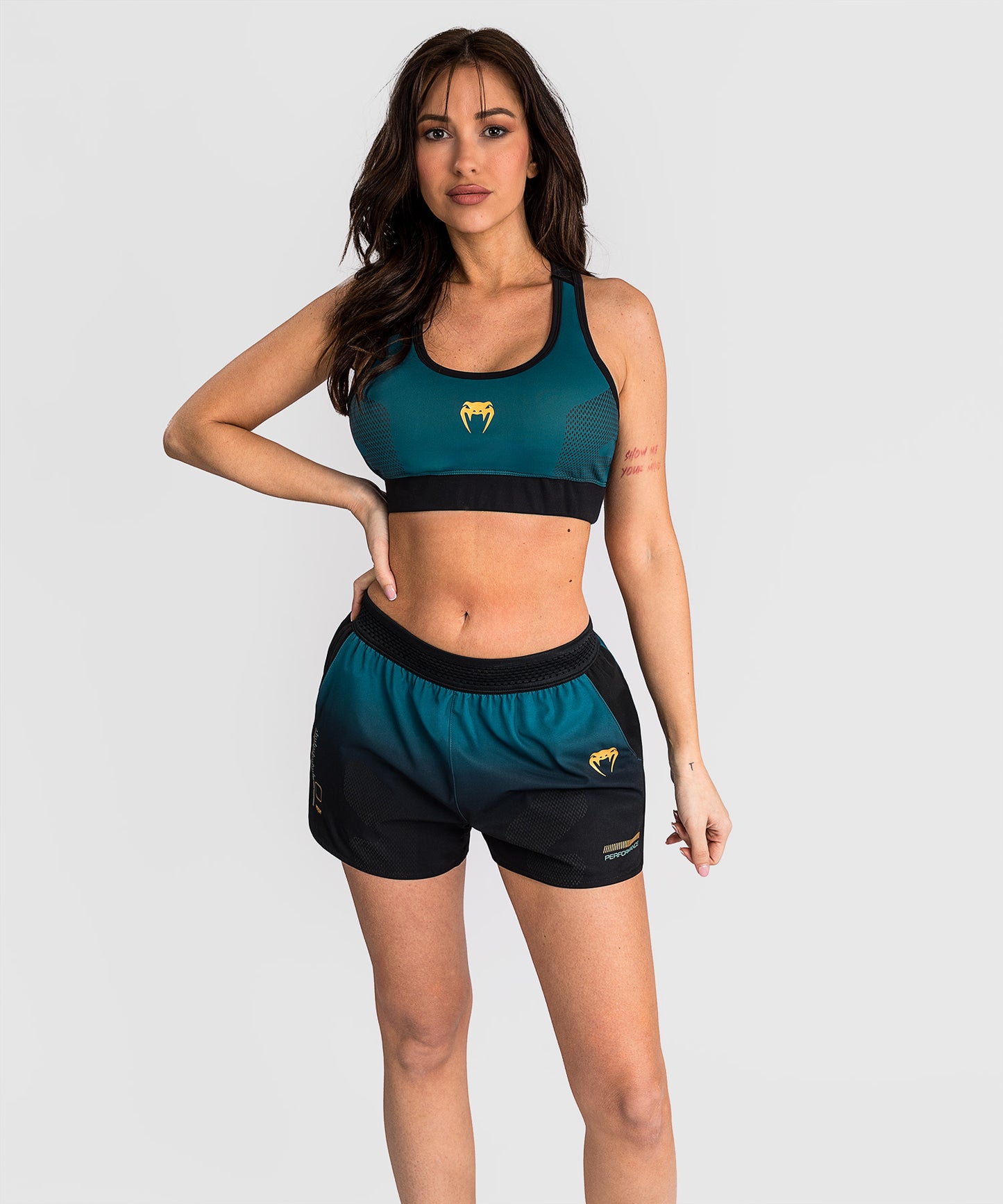 Venum Tactical XT Sports Bra - Black/Forest Green