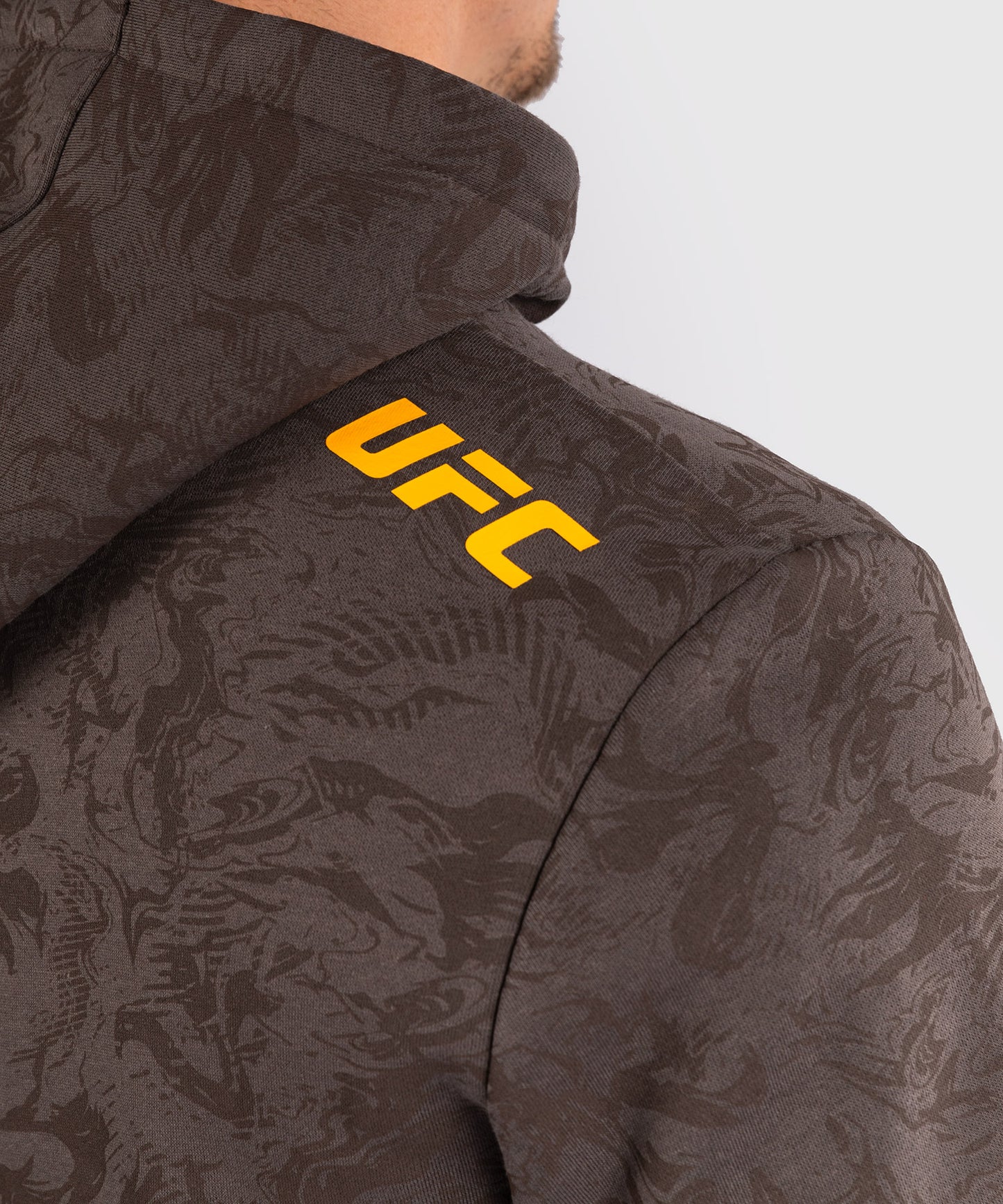 Sweatshirt à Capuche pour Hommes UFC Fusion by Venum Fight Week - Marron Terrestre