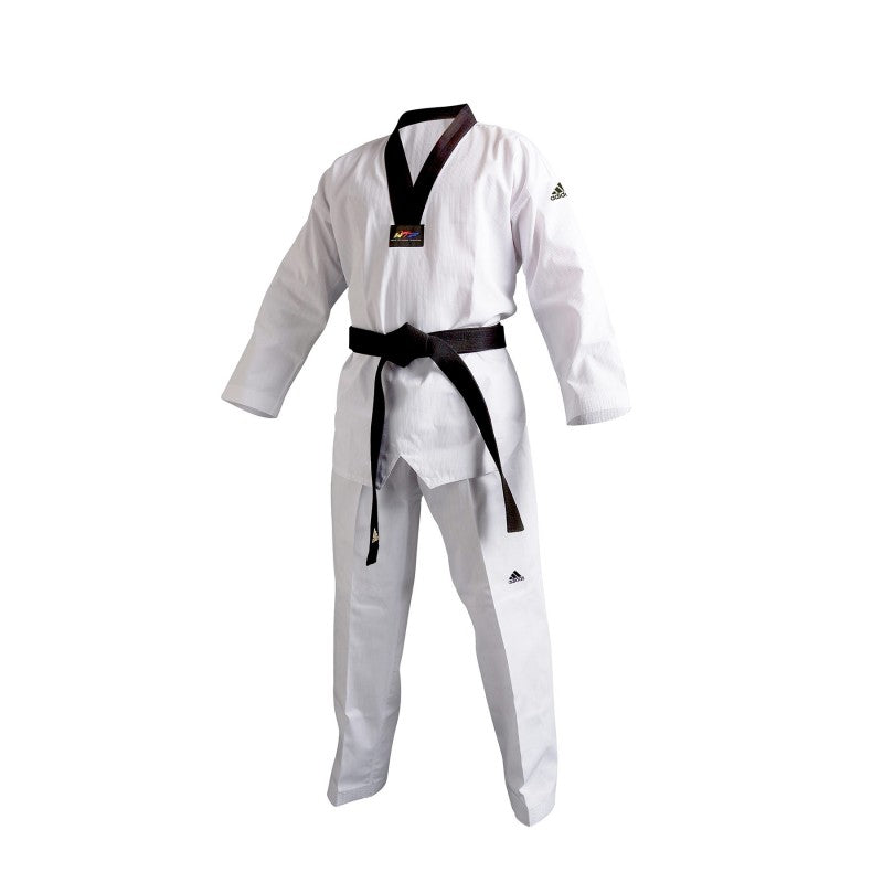 Dobok Taekwondo Adidas Champion II - col noir - Blanc