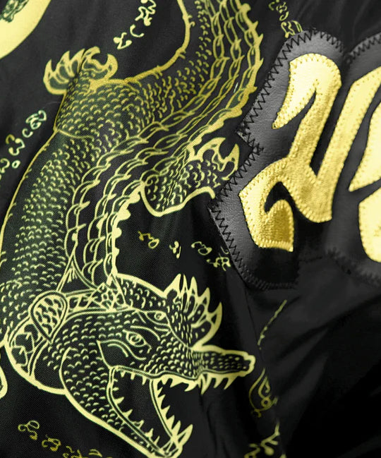 Tuff Payak Chalawan Yantra Muay Thai Shorts - Schwarz