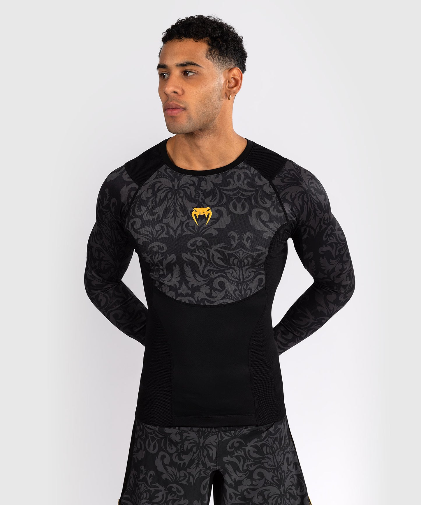 Rashguard à Manches Longues Venum x Ilia Topuria Unmatched - Noir/Or