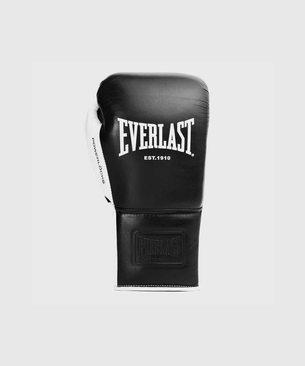 Gants de boxe à lacets Everlast Powerlock Pro OG - Noir/Blanc