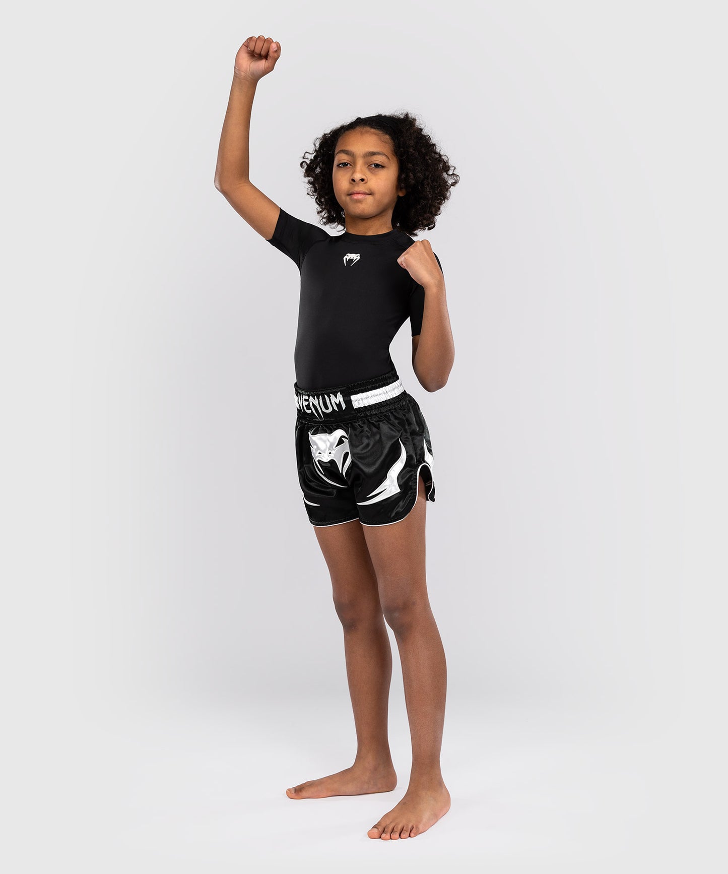 Venum Inferno Muay Thai Shorts für Kinder - Schwarz