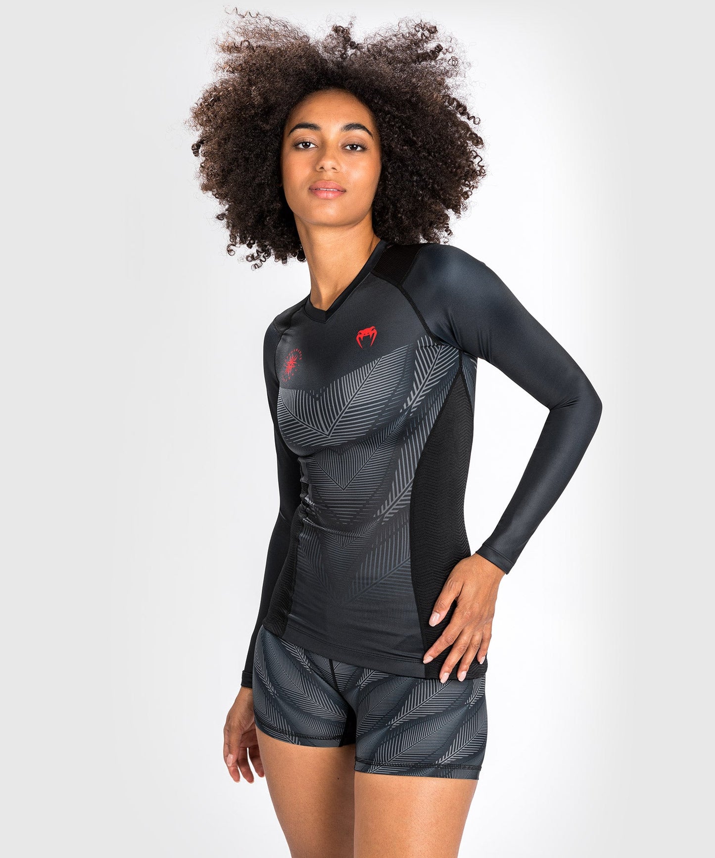 Rashguard Venum Phantom - Manches Longues - Pour Femmes - Noir/Rouge