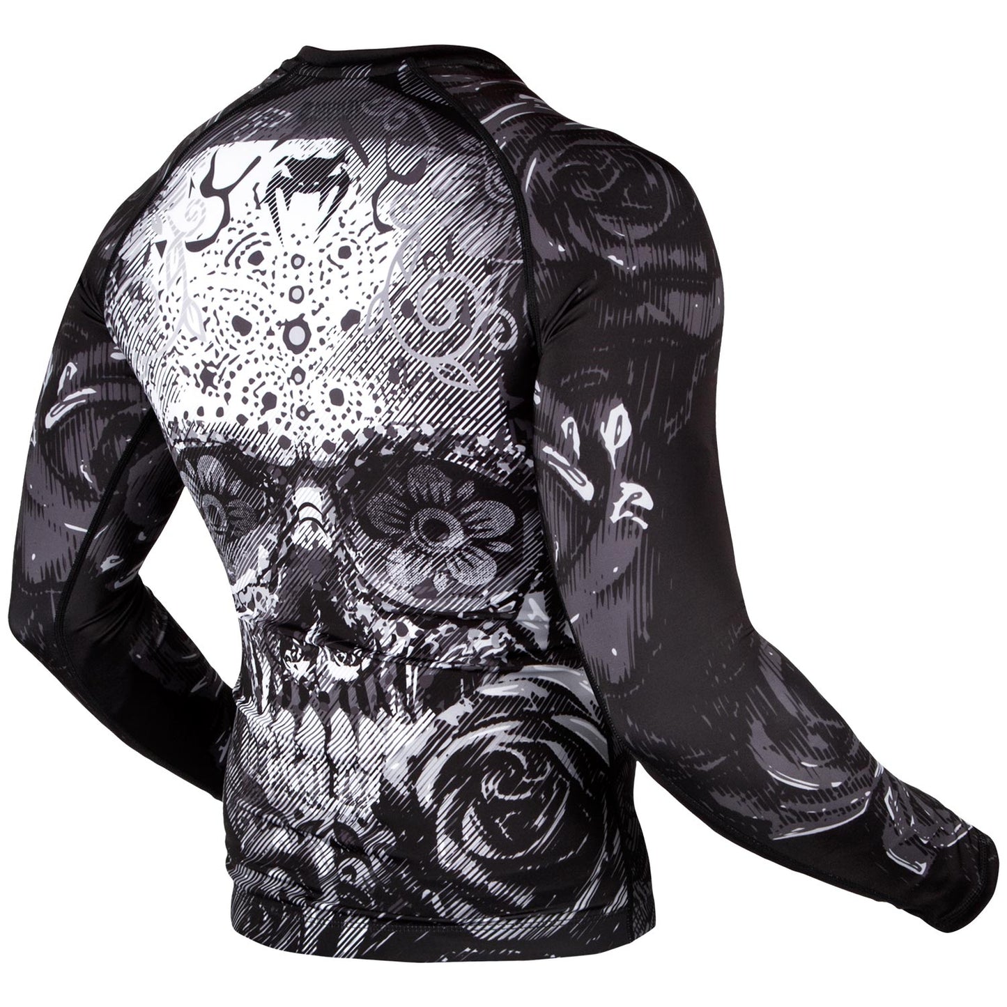 Venum Santa Muerte 3.0 Rashguard - Long Sleeves - Black/White