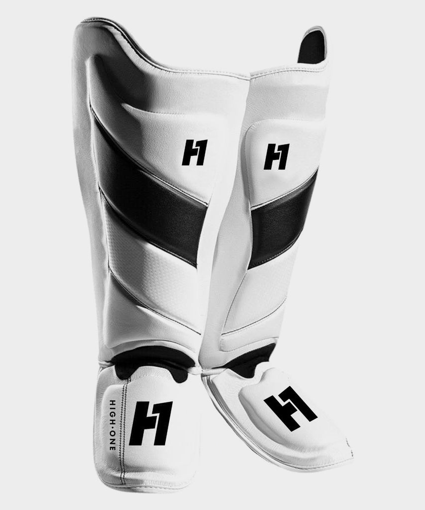 Protège-Tibias High One Performance - Blanc/Noir