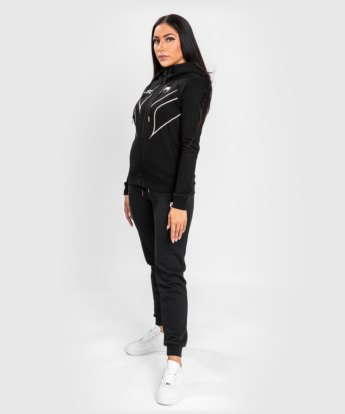 Women's UFC Zipped Sweatshirt Venum Fight Night 2.0 Replica - Black