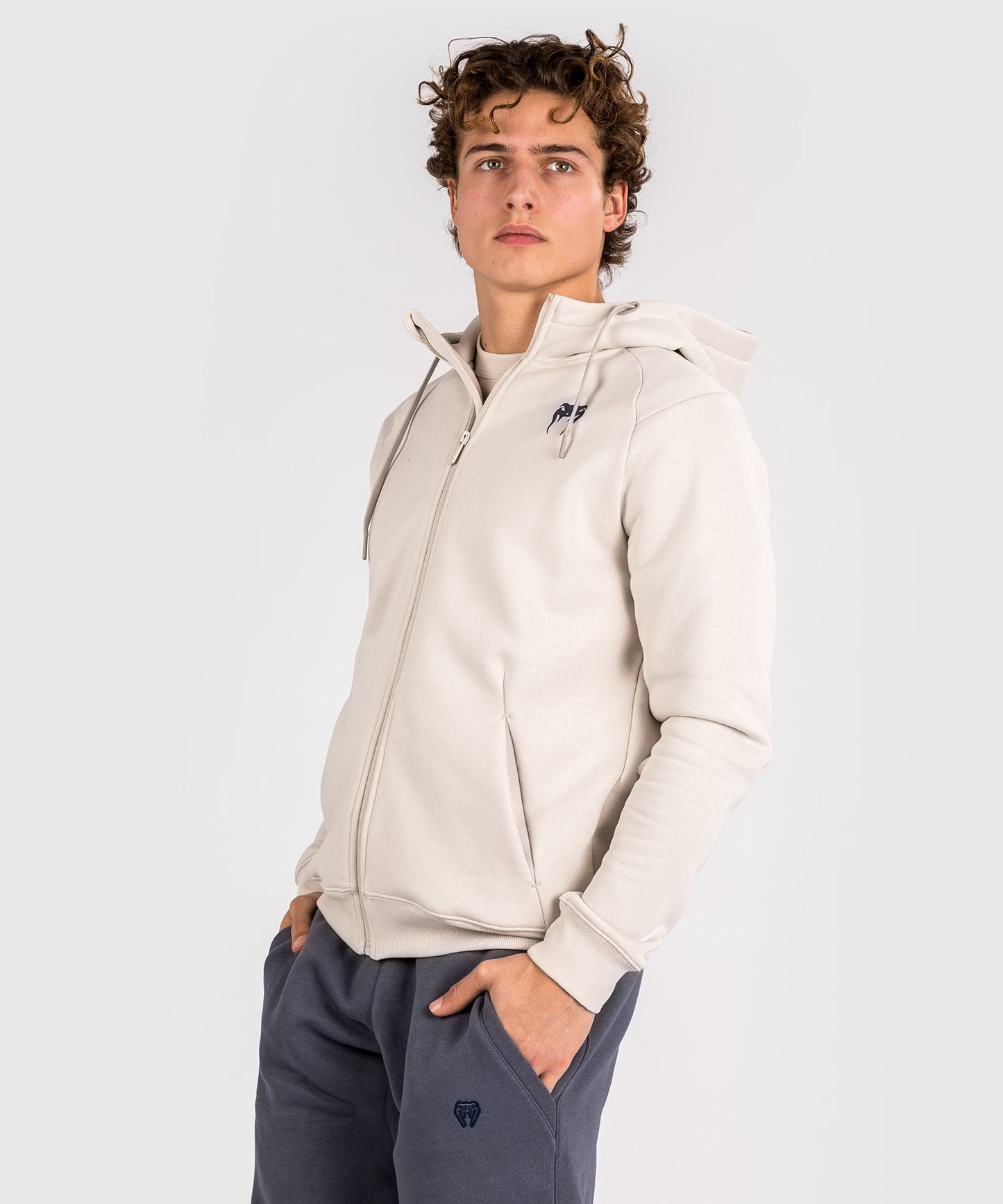 Venum Strikeland Kapuzen-Sweatshirt mit Reißverschluss - Greige