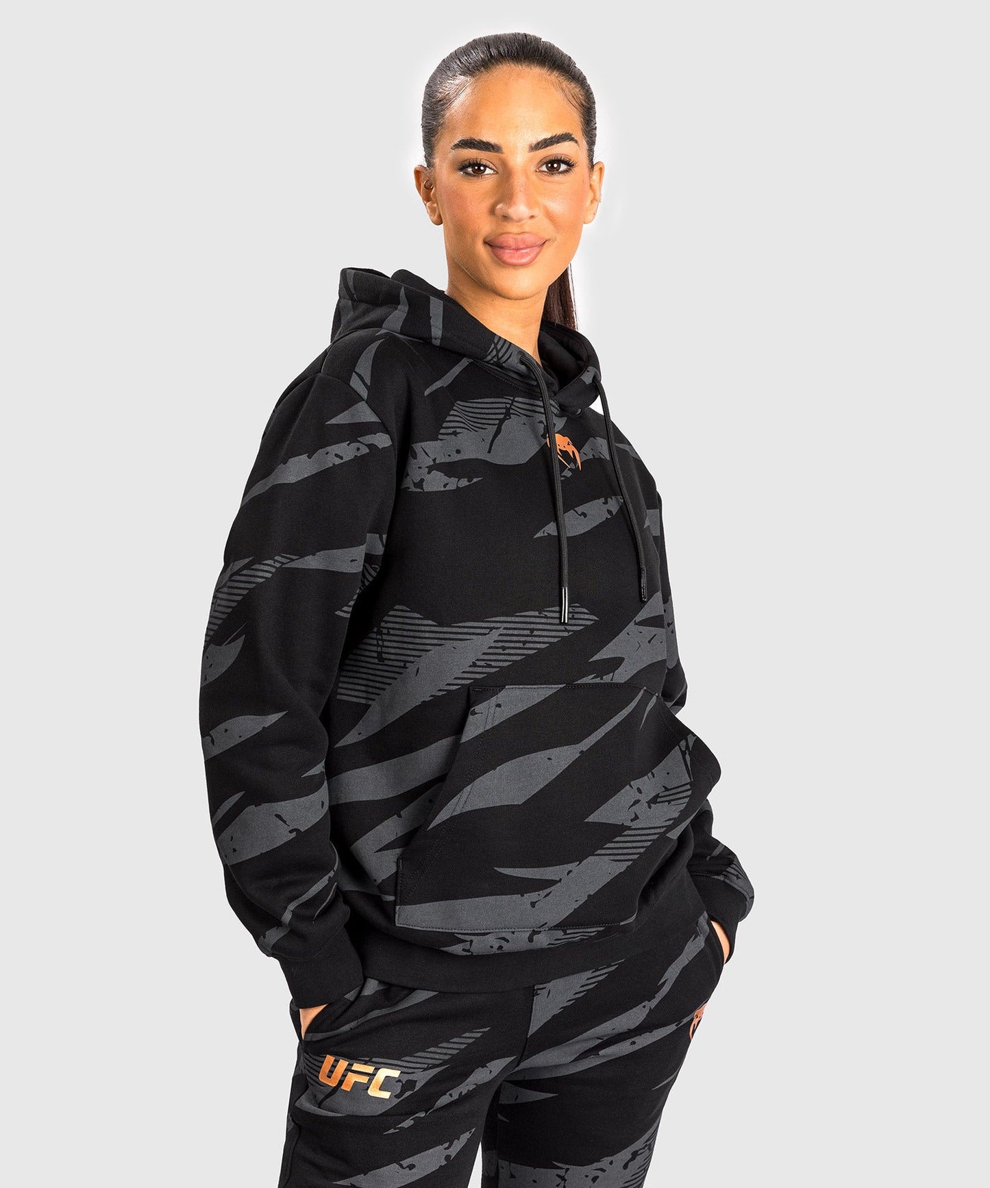 Women's Hooded Sweatshirt UFC Adrenaline by Venum Fight Week - Urban Camo