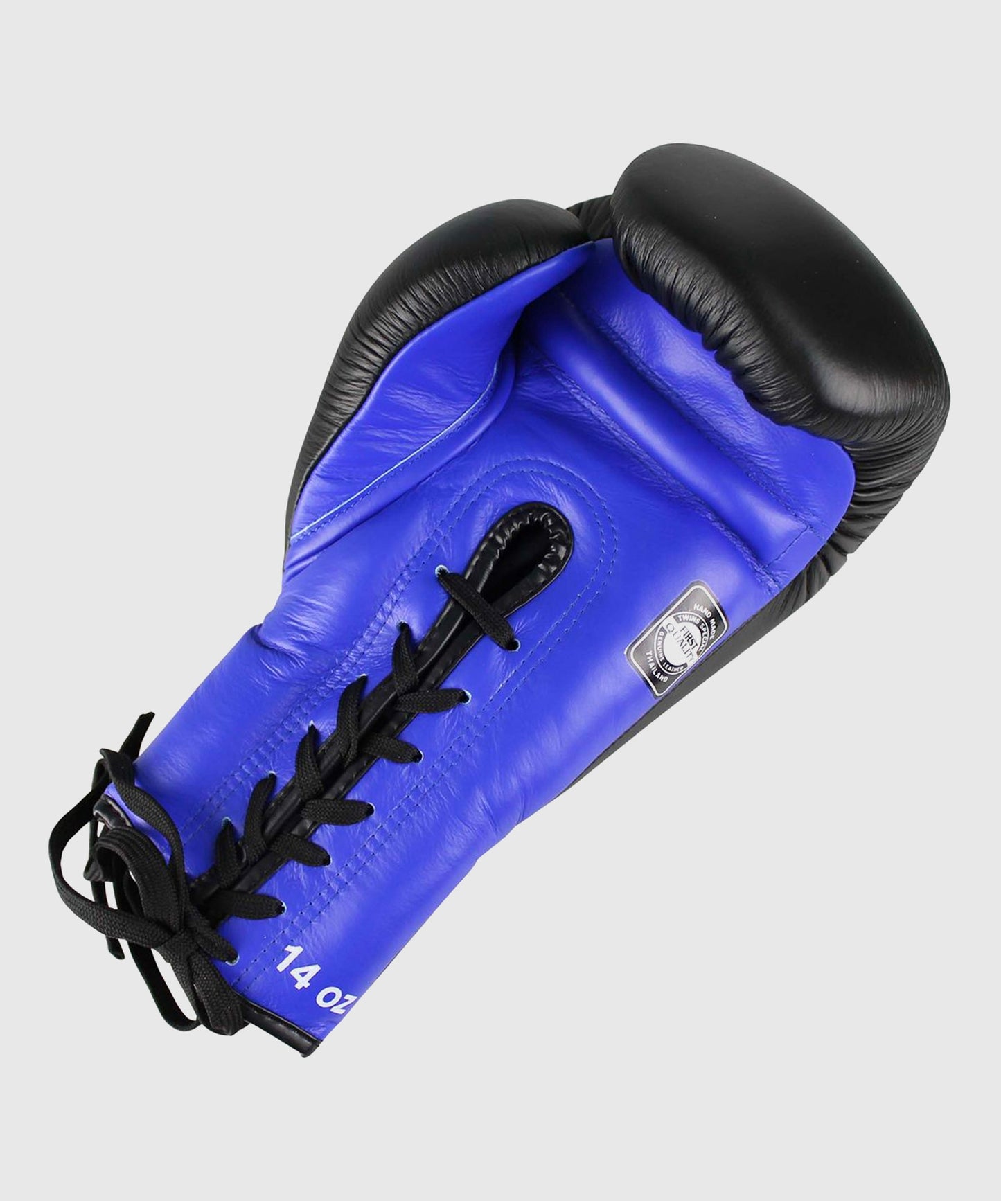 Gants de boxe à lacets Twins BGLL 1 - Noir/Bleu
