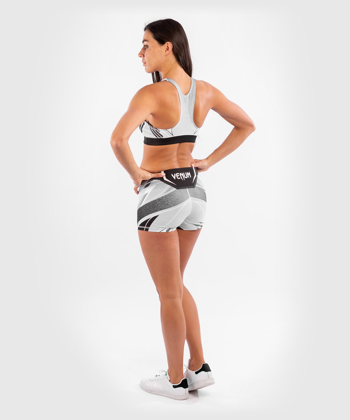 Short de compression pour Femmes UFC Venum Authentic Fight Night - Coupe Courte - Blanc