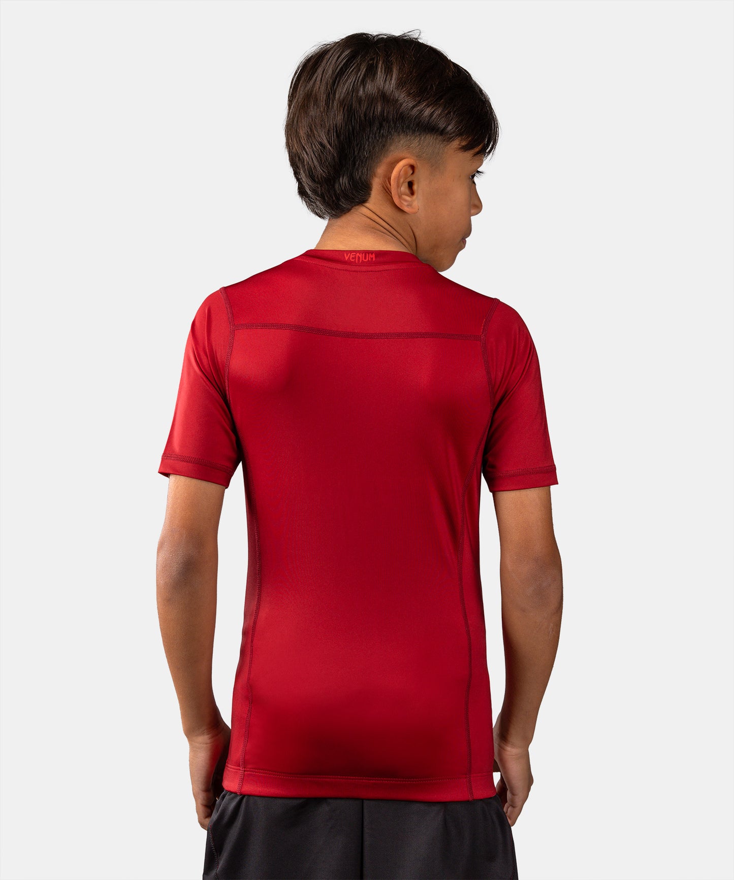 Venum Attack Kids Short Sleeve Rashguard - Black/Red