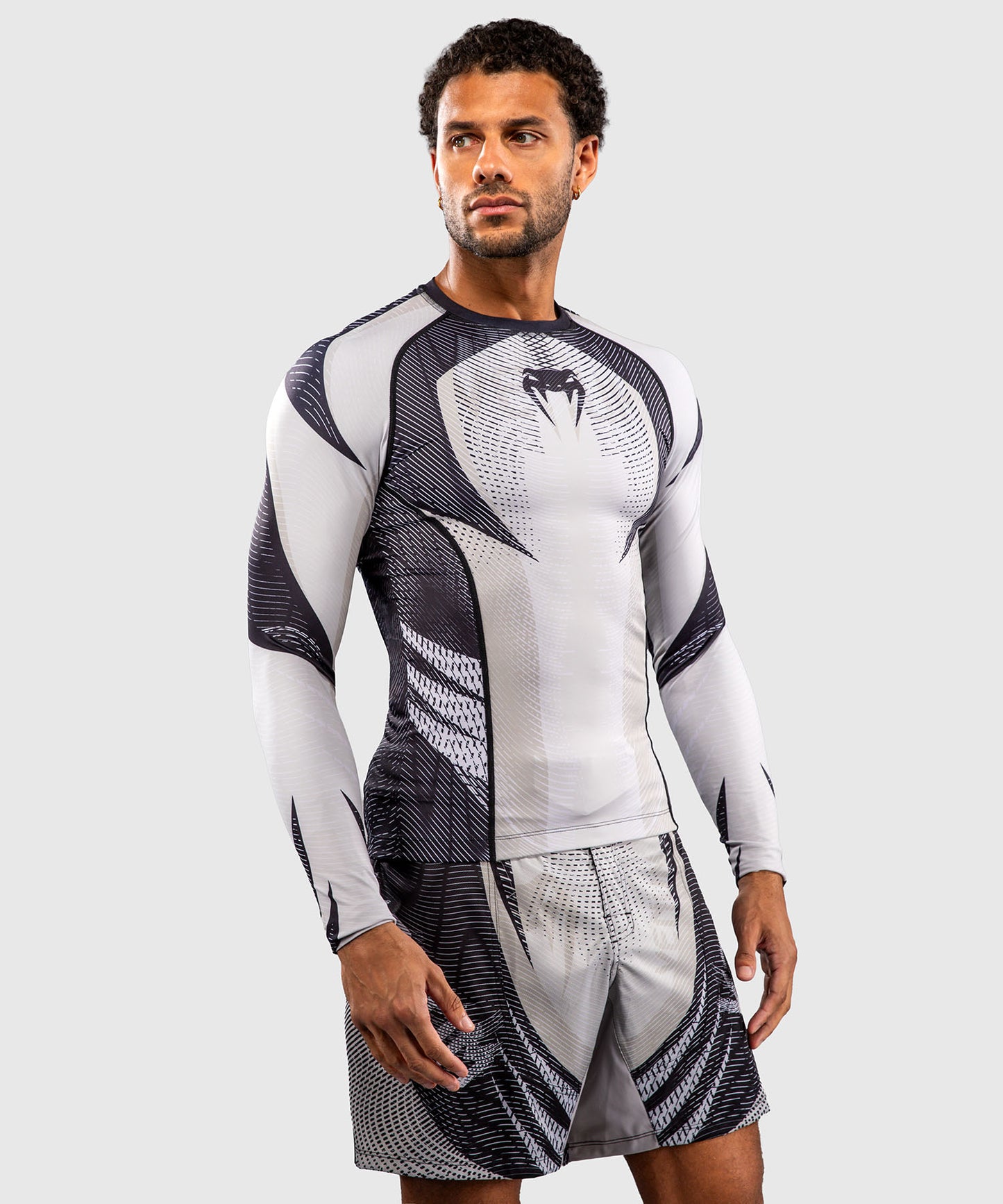 Venum Galactic 3.0 Long Sleeve Rashguard - Off-White/Black