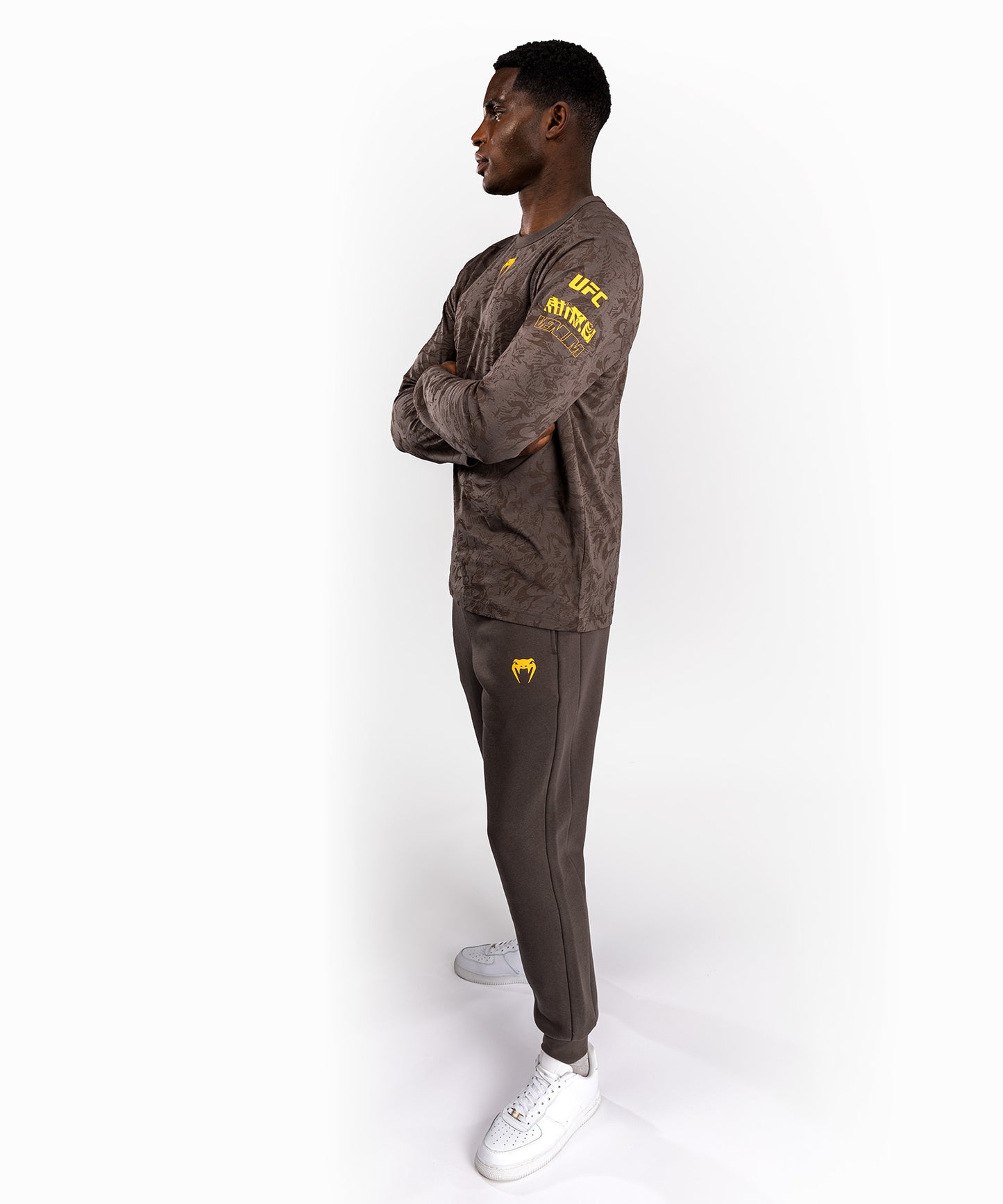 UFC Fusion by Venum Fight Week Men’s Long Sleeve T-Shirt - Earthen Brown