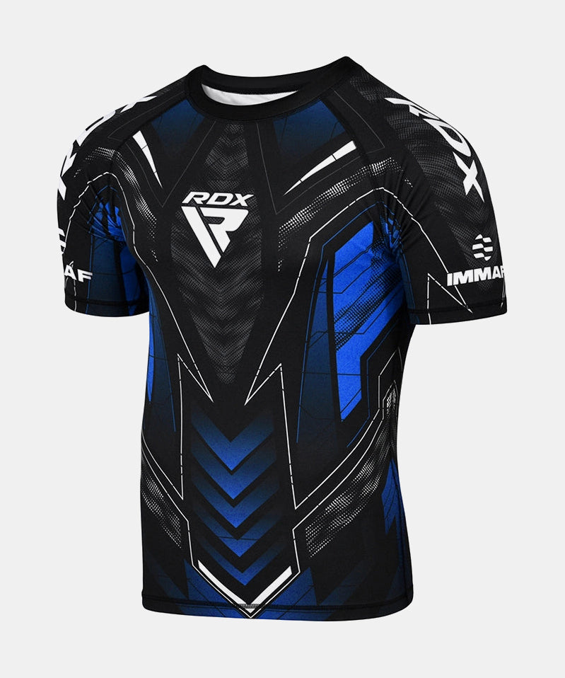 RDX Camiseta de Compresión IMMAF Approved - Negro/Azul