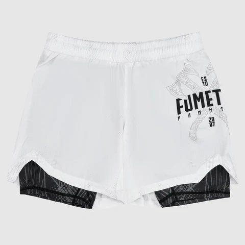 Fightshort Fumetsu Dual Layer Berserker - Blanc/Noir