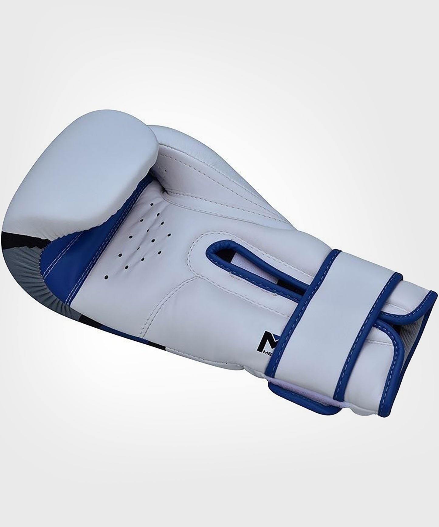 RDX Sports Quadro-Dome Boxing Gloves – White/Blue