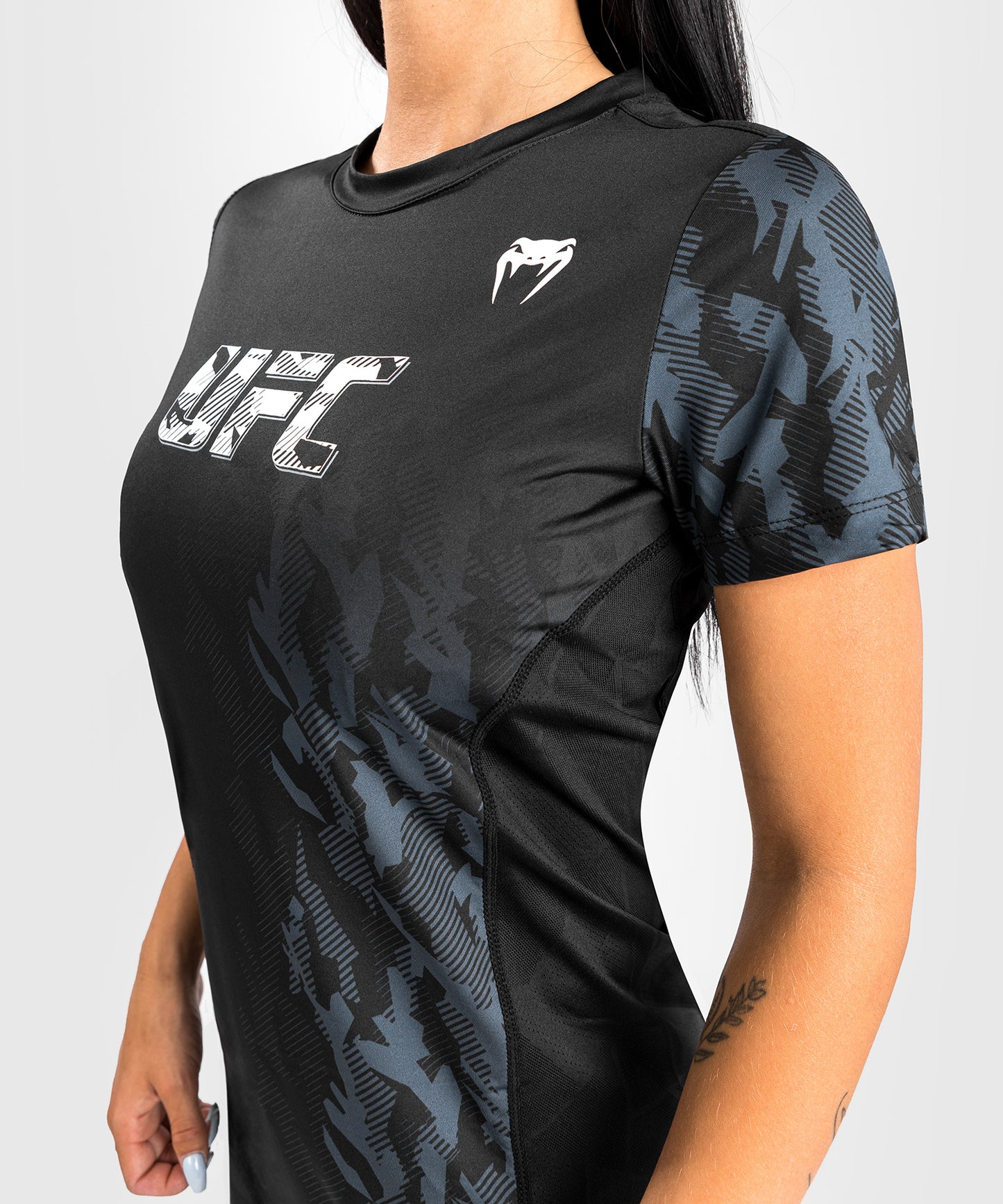 T-shirt Technique Manches Courtes Femme UFC Venum Authentic Fight Week - Noir