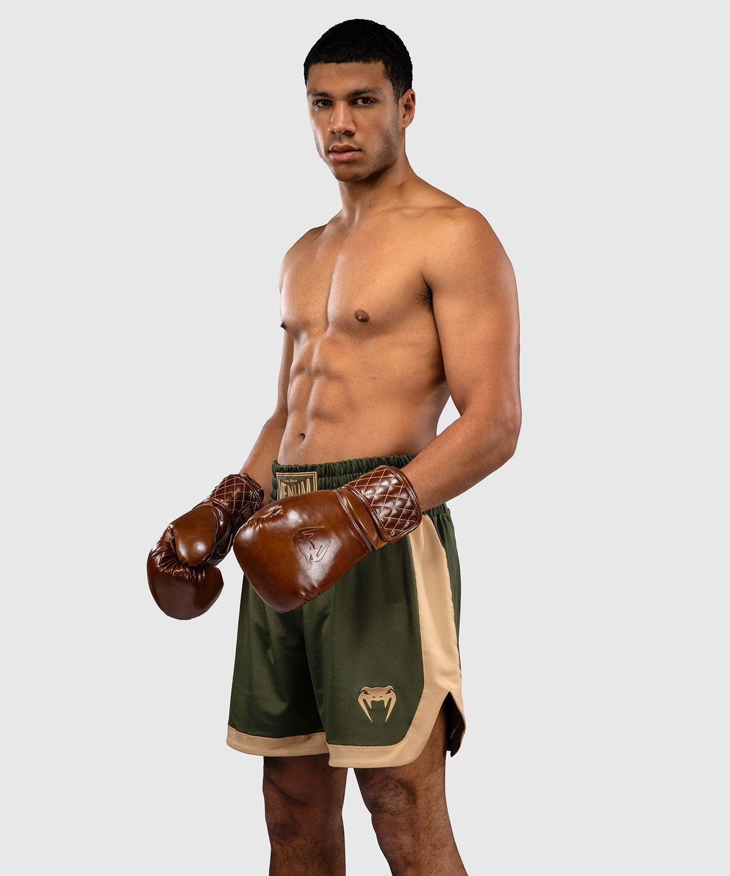 Venum Classic Boxing Shorts - Military Green/Sand